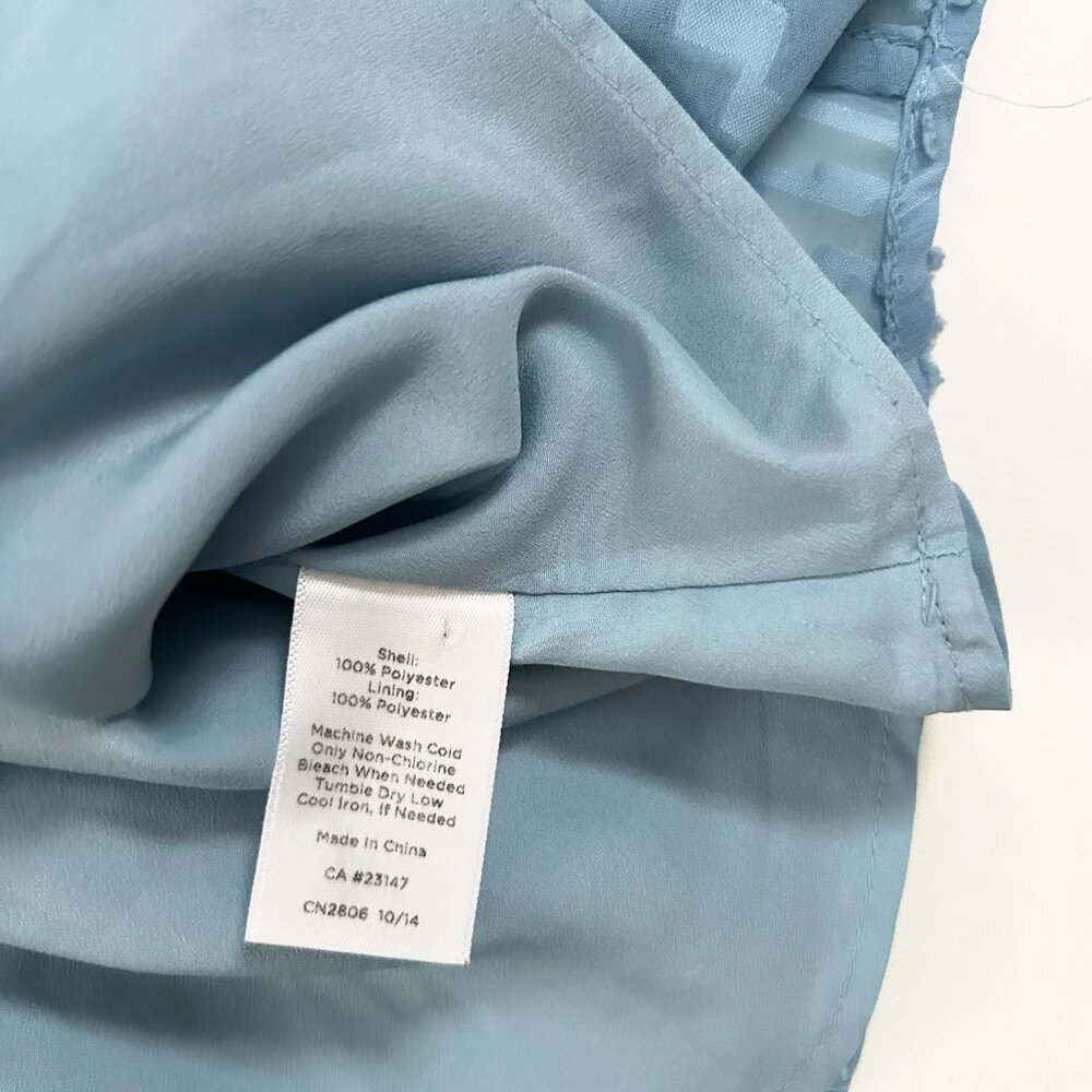 Talbots Textured Blouse Womens Small Petite Robin’s Egg Blue Spring Easter Top - Picture 8 of 8